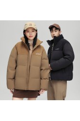 2023 New Down Coat Unisex Loose Short Stand Neck Fashion Couple Top Coat 90% White Duck Down