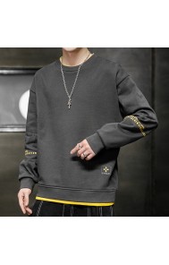 Sweater Spring And Autumn 2023 New Men's Loose Fitting Trend Handsome Long Sleeved T-Shirt Top Youth Fashion Versatile Men's Clothing